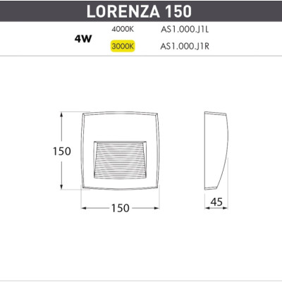 Подсветка для лестниц и ступеней Lorenza AS1.000.000.BXJ1L