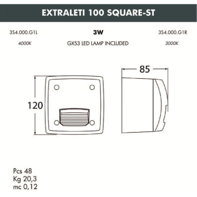 Подсветка для лестниц и ступеней Leti 3S4.000.000.WYG1L