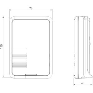 Кнопка звонка DBQ01 DBQ02M  WL 36M IP44